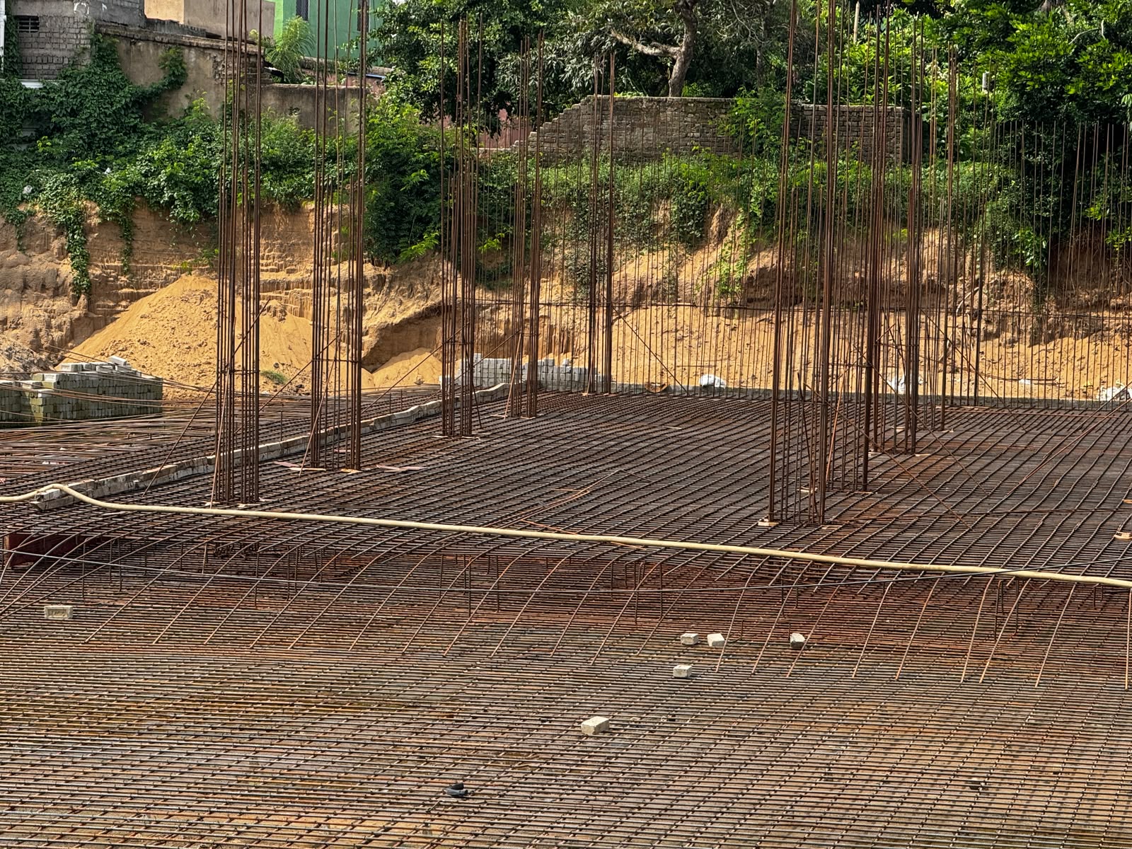 Foundation Slab Steel Reinforcement Grid Work
